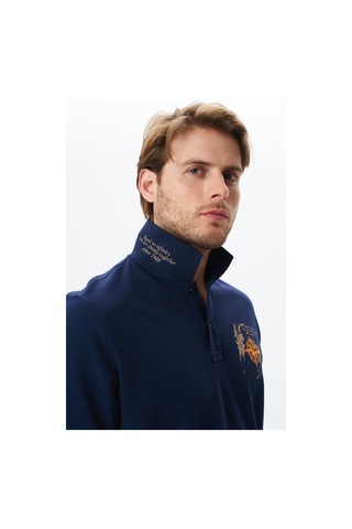 AR-MA Arma Erkek Regular Fit Baskılı % 100 Pamuk Pike Polo Yaka Tişört Y29374356202 Lacivert