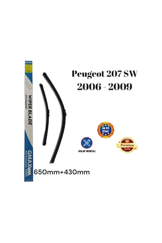Peugeot 207 Sw Station Wagon 2006 2007 2008 2009 Uyumlu Ön Cam Silecek Süpürgesi Takımı 650+430mm