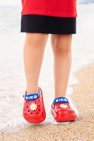 Kiko Kids Twg 755-1 Plaj Havuz Eva Kız Çocuk Terlik Kırmızı
