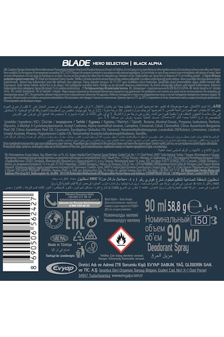 Blade Black Alpha & Night Fire Erkek Deodorant Seyahat Boy 4x90 Ml Tanışma Seti