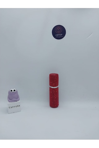 Parıldayan Elmas İşlemeli Mini Doldurulabilir Parfüm Şişesi 10 Ml Kırmızı Hacim 10 Ml