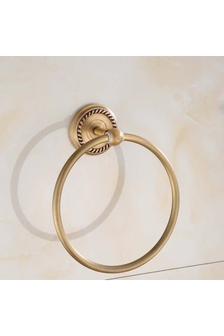 Fause Daire Havluluk Vintage Antik Pirinç Antik
