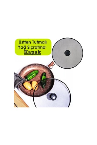 Neler Geldi Neler 29 Cm Yağ Sıçratmaz Tel Kapak Üstten Tutmalı Metal Kızartma Kapağı Tava Üstü Sıçrama Önle Çok Renkli