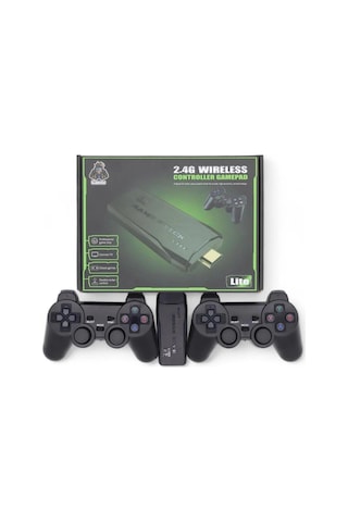 Siyah 2.4g Kablosuz Oyun Kolu Gamepad Çiftli Set Bluetooth Özelliği Olmadan - Elektronik