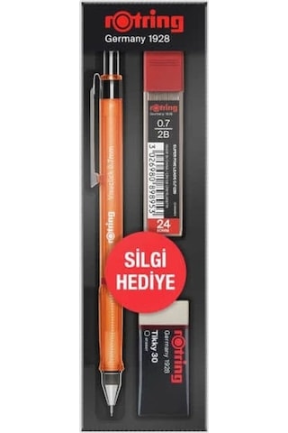 Rotring Visuclick 0.7 Uçlu Kalem Seti Uç ve Silgi Turuncu