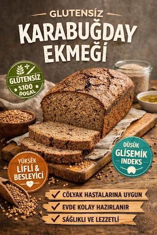 Glutensiz Karabuğday Ekmeği 2 Adet Glutensiz Karabuğday Ekmeği 2 Adet