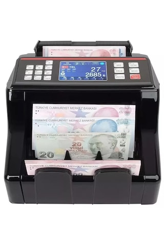 Sigma SC7520B Karışık Para Sayma Makinesi, TL Karışık, Euro ve Usd Adet Sayım + Müşteri Ekranı