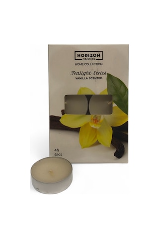 Tealight Vanilya 6 Lı Mum Krem