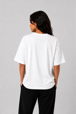 Parshey Oversize Premium Tişört 20/1 Kalın Kumaş, Unisex Street Fit Beyaz