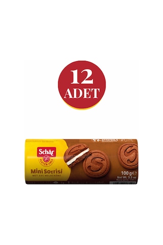 Schar Mini Sorrisi Glutensiz Kaymaklı Çikolatalı Bisküvi 12 x 100 G