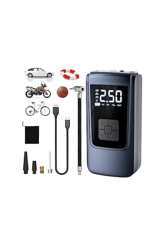 Coofbe 150psi 6000mah Şarjlı Otomatik Araç Lastik Şişirme Pompası Araç Lastik Hava Kompresörü Led Işıklı