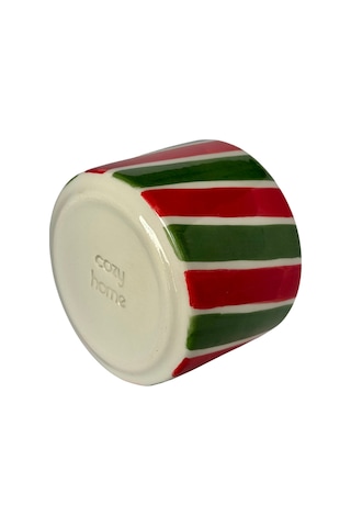 Cozy Home Festive Cozy Cups Merry 200 Ml Seramik Kupa Kırmızı - Yeşil