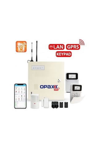 Opax-2747 Gprs&Lan Alarm Paneli Bgr-10 Kablolu Sirenli Full Set