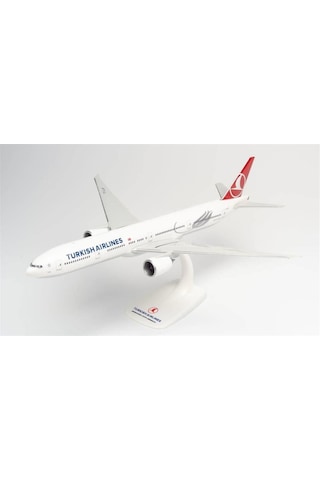 Herpa 613057 1/200 Ölçek, B777-300er Turkish Airlines Tc-ızmir, Snapfit, Sergilemeye Hazır Model Yolcu Uçağı-55352