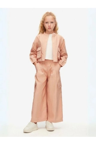 Nk Kids Kız Çocuk Rose Düğmeli Ceket-15552 Pudra