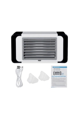 Mini Taşınabilir Fan Soğutucu Vantilatör 6609 Siyah