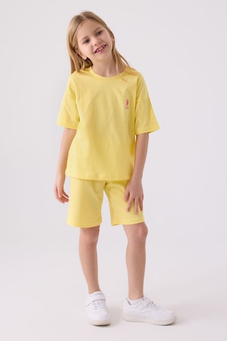U.S. Polo Assn. Kız Çocuk Sarı Bermuda Takım Us1848-c-v46 Sarı