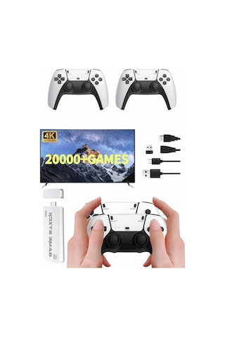 Mey İthalat Yeni Nesil 3d 4k 2000 Oyunlu Game Stick Oyun Konsolu Çift Konsol 67823965