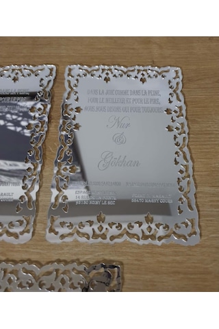 Hdrlazerdizayn Ayna Pleksi Ve Şeffaf Pleksi Işlemeli Davetiye