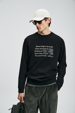 Lufian Shadow Erkek Sweatshirt Siyah Siyah 112030174100100 Siyah
