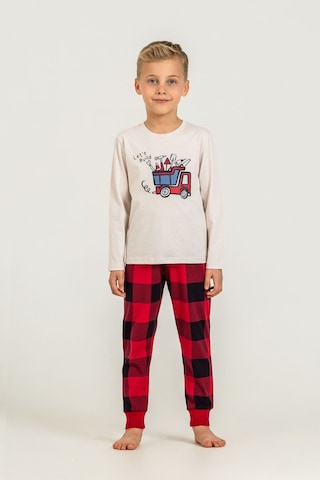 Rolypoly Erkek Çocuk Lets Build Beyaz Uzun Kol Pijama Takım Rp3872-c-v1 Rp3872-c-v1