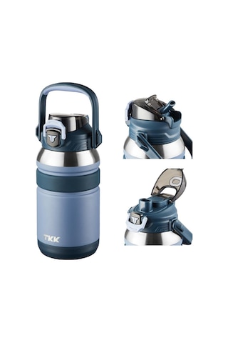 Tkk Çelik Termos 1000ml Mavi