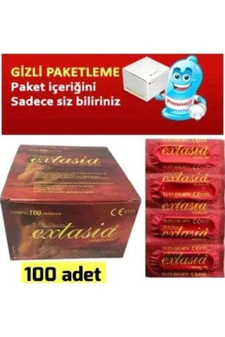 Extasia Klasik Prezervatif 100'Lü - Gizli Paket Extasia Klasik Prezervatif 100'Lü - Gizli Paket