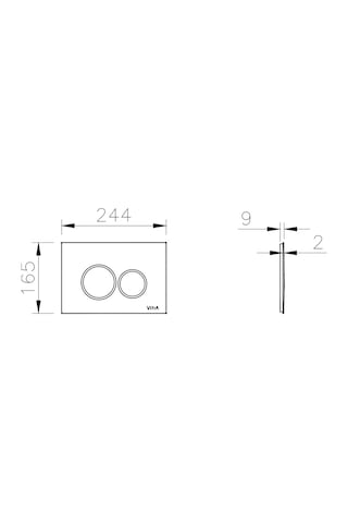 VitrA Origin 740-2480 Kumanda Paneli, Parlak Krom