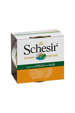 Schesir Tavuklu ve Aloe Veralı Konserve Yetişkin Köpek Maması 12 x 150 G