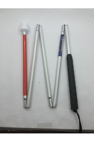 Görme Engelliler İçin Beyaz Baston 5 Katlamalı 145 Cm
