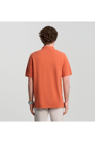 Columbia Erkek Kızıl Kiremit Kısa Kollu Polo T-shirt Polo T-shirt Turuncu