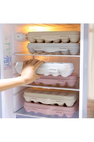 Ulzyvf Kapaklı Buzdolabı Yumurta Saklama Kabı - 12/18'li Pp, Dayanıklı Pratik Diğer