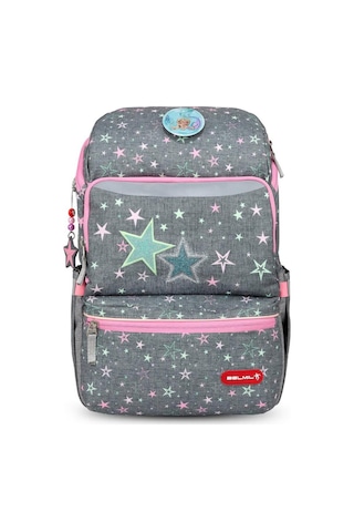 Belmil Shine Bright Ergonomik Okul Çantası 405-79 Gri - Pembe