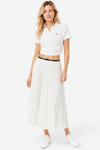 Lacoste Women's Pleated Skirt Pileli Kadın Etek Beyaz