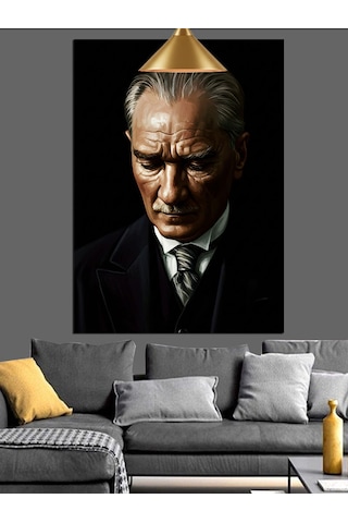 Mustafa Kemal Atatürk Dekoratif Kanvas - Mdf Ahşap Tablo