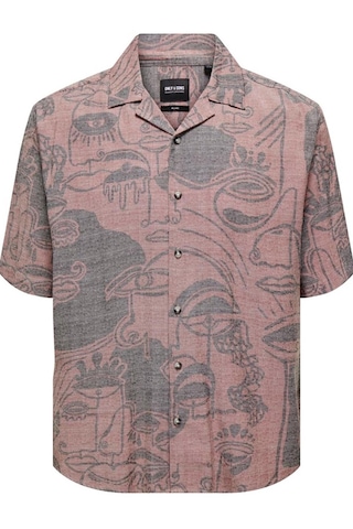 Only & Sons Onsden Lıfe Rlx Wash Doodle Ss Shırt22026111 001