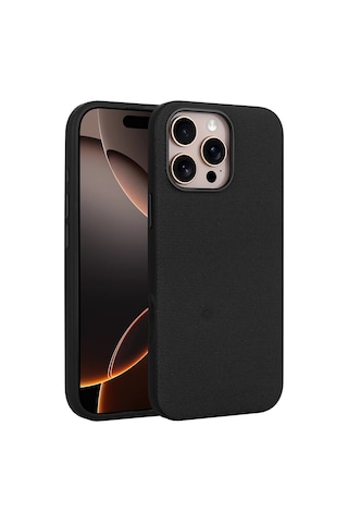 Maks Technology Apple Uyumlu iPhone 16 Pro Max Kılıf M-safe Şarj Özellikli Kumaş Tasarımlı Mkst Miami Sert Pc Kapak - Derin Mor