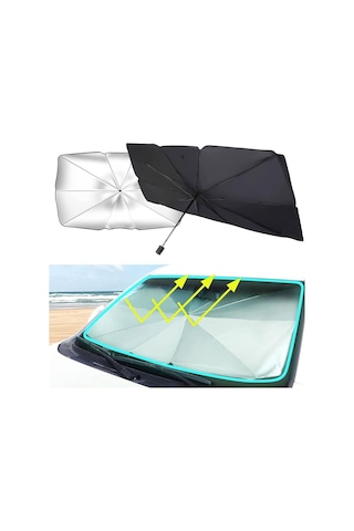 Bod Ön Cam Şemsiye Güneşlik Katlanabilir Esnek Gölgelik 140x80