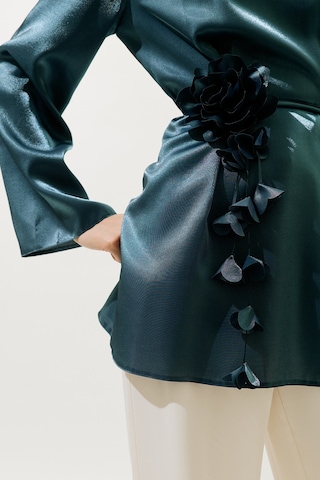 Çiçek Salkımlı Kemer Lacivert Lacivert