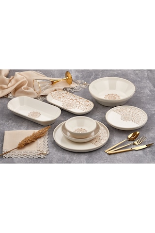 Taç Laterna Vicenza 53 Parça 12 Kişilik Porselen Yemek Takımı