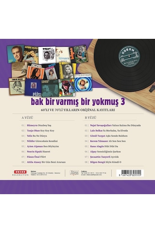 Bak Bir Varmış Bir Yokmuş Vol. 3 - Plak Lp - Hümeyra, Tanju Okan, Yeliz, Nilüfer, Ayten Alpman, Lale Belkıs Ve Daha Birçok Sanatçı