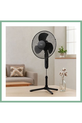 Bşkvirgo 16\" 41 Cm Teleskopik Katlanır Ayaklı Vantilatör - Metal Kafes, 3 Kademe Bsk2026
