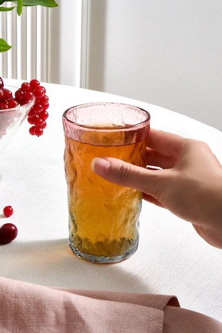 Karaca Glacier Meşrubat Bardağı 383 Ml Pembe