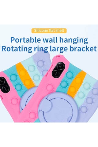 Butu Honor Uyumlu Pad X8 Pro / X9 Silikon + Pc Tablet Kılıfı 360 Derece Dönen Kickstand Koruyucu Kılıf