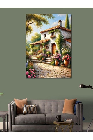 Kanvas Tablo Masalsı Bahçe Manzarası 100cmx140cm