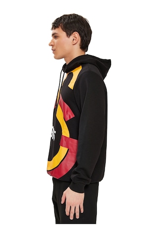 Galatasaray Lisanslı Büyük Logolu Siyah Sweat Tshirt Siyah