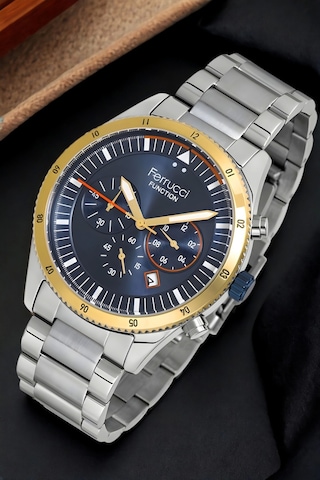 Ferrucci Gümüş-gold Renk Fc.13907tm.04 Function Erkek Kol Saati+bileklik Zmfer150