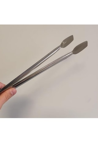 Tr Klasik Metal Mangal Maşası 36 Cm-32 Cm-27 Cm Uzun-kısa Boy Çelik Yemek Barbekü Izgara Kömür Köz 3'lü Set