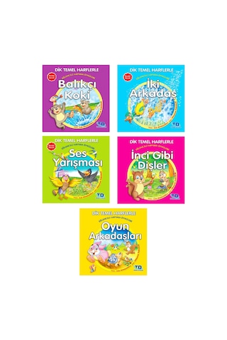 Dik Ve Temel Harflerle Eğlenceli Hayvan Öyküleri 5 Kitap Takım / 9789944414999