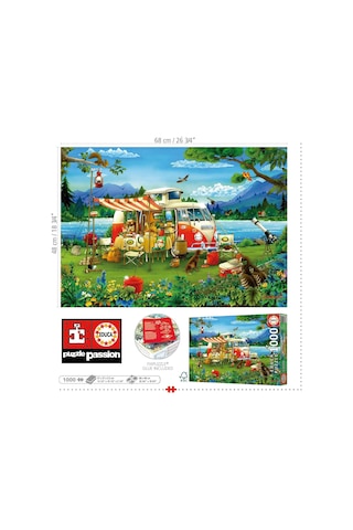 Educa 1000 Parça Harika Kamp Tatili Puzzle - 19922 - Camping Holiday
